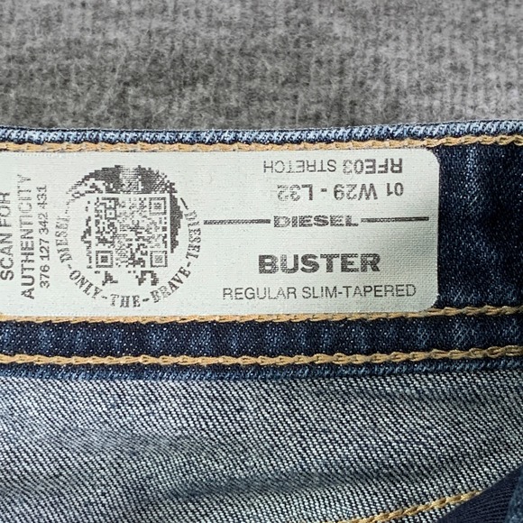 Diesel Buster Jeans Mens 29x32 Regular Slim Tapered Button Fly Denim Stretch - Picture 3 of 13